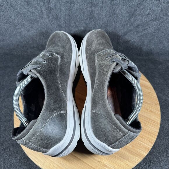 Skechers Harper Epstein Relaxed Fit Gray Leather Lace-Up Sneakers Mens Size 9.5 - Picture 5 of 8